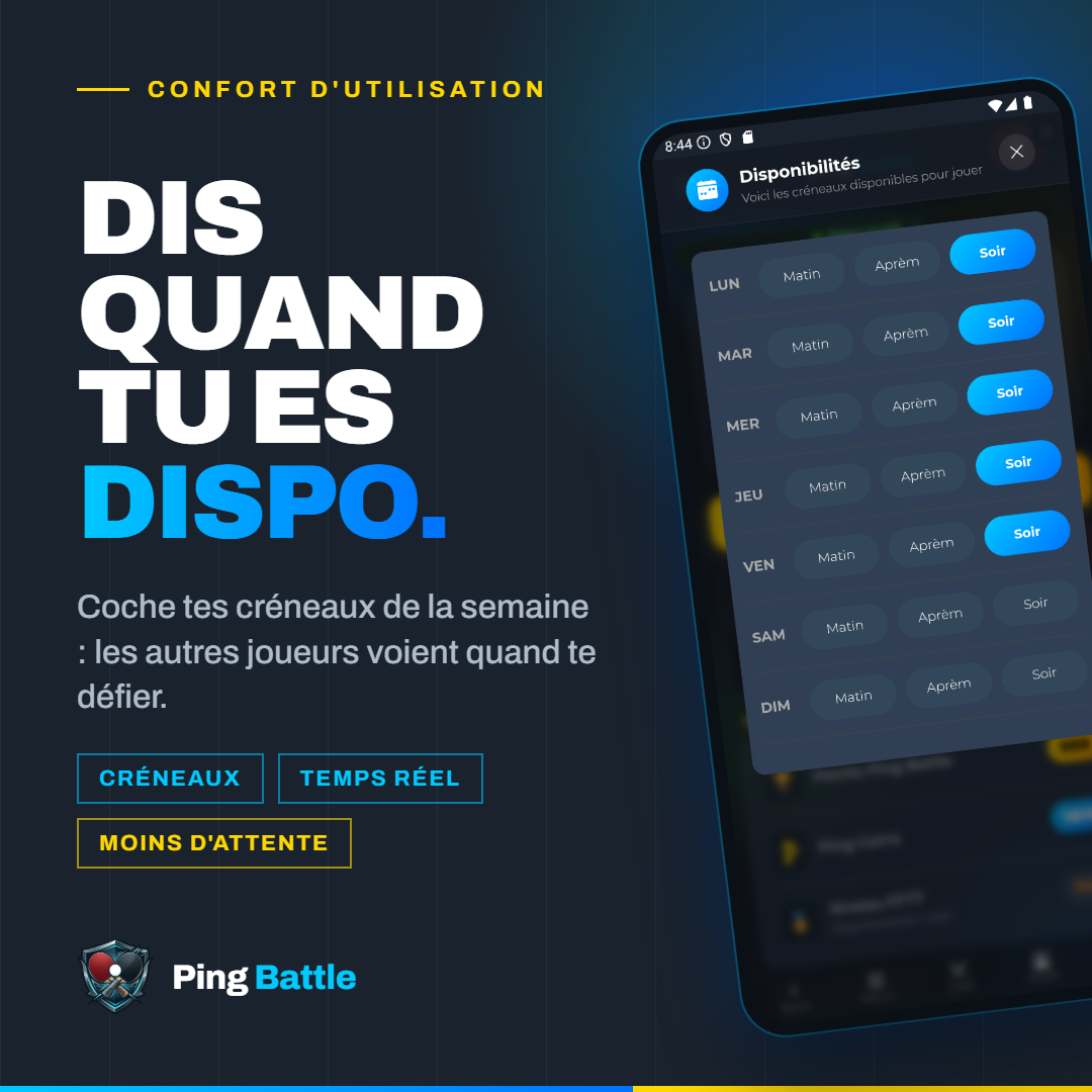 Disponibilités